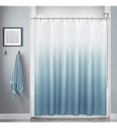 Blue Shower Curtains for Bathroom, Polyester Ombre Shower Curtains for Bathroom, Waterproof Showe...