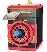 Refasy Electronic Piggy Bank for Boys Girls, Kids Safe Cash Piggy Banks, Fingerprint Simulation M...