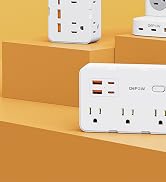 DEPOW Tower Power Strip with 9 Outlets 3 USB (2 USB C), Surge Protector Tower 1250W/10A, 1700J, 5...