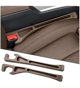 EnzeroTools Car Seat Gap Filler, 2-Pack No-Drop Seat Side Gap Seam Filler Organizer with Phone Ho...