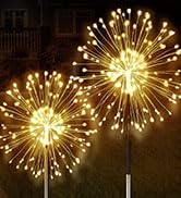 2 Pack Solar Firework Lights, 8 Modes Solar Garden Lights Outdoor 120 Led, Waterproof Solar Garde...