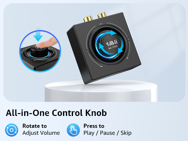 Bluetooth Adapter with Multi-Function Button Control