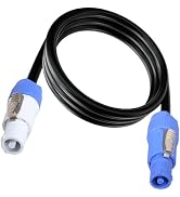 3 Pin PowerCon Power Cable AC PowerCon Input to PowerCon Output 12AWG Power Extension Cable Fits ...