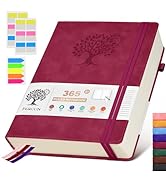 PERCUN A4 Lined Journal Notebook,365 Page Large Leather Journals for Writing Women Men,Hardcover ...