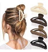 Canitor Hair Clips for Women 4Pcs Neutral Claw Clips Hair Clips for Thin Hair Neutral Color Mediu...