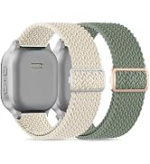 Wizvv 2 Pack Stretchy Nylon Braided Band for Kids - Compatible with Cosmo JrTrack 4 3 2SE 2 1/Giz...