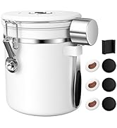 ShanSon Coffee Canister Airtight Coffee Container Stainless Steel Coffee Bean Storage Container w...