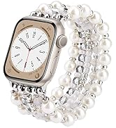 VISOOM Beaded Bracelet Compatible for Apple Watch Band 40mm/38mm/41mm Series 9 8 7 SE Series 6/5/...