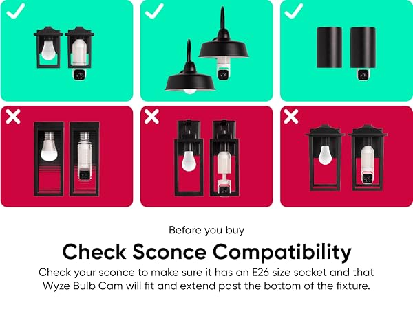 Wyze Bulb Cam Sconce Compatibility 1