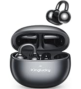 Kinglucky Upgraded Clip-On Earbuds Comfortable fit & Crystal-Clear Sound, 40H Playtime Open Ear B...