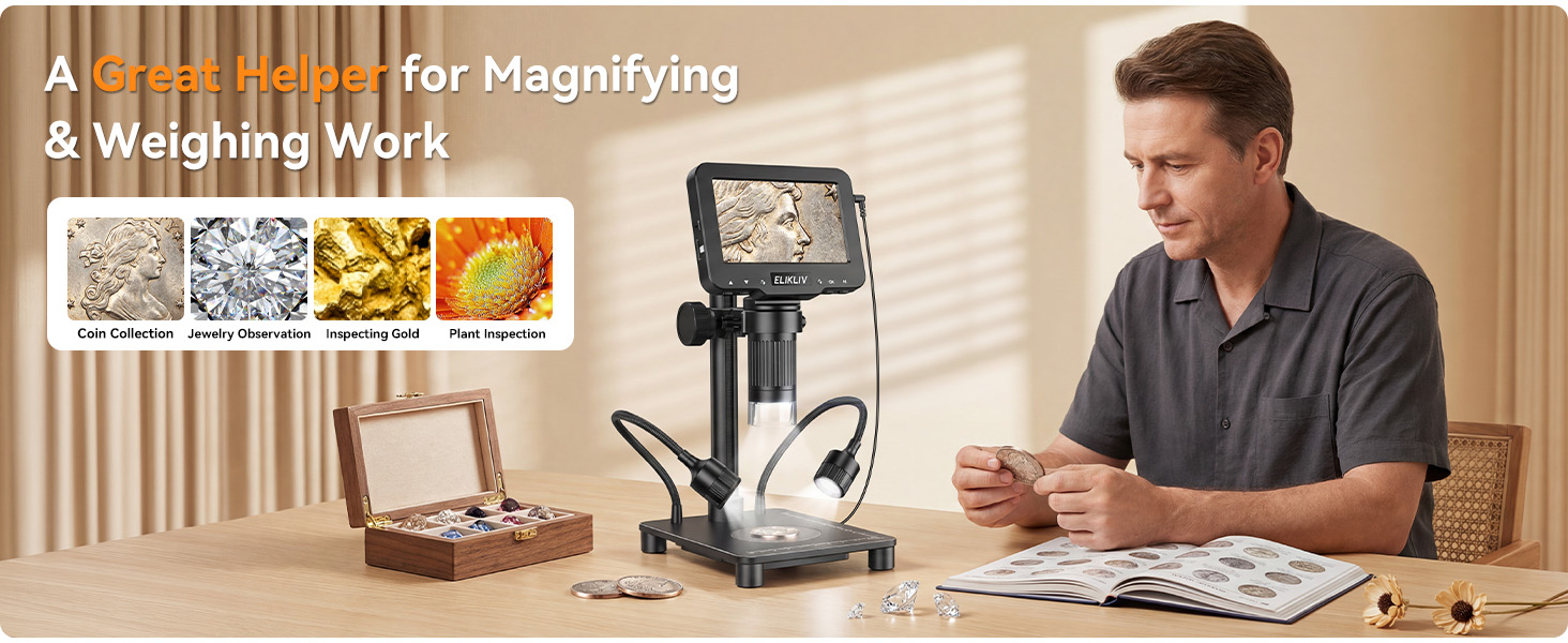 Elikliv Microscope with Weighing Scale