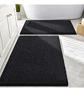 Smiry Bathroom Rugs Sets 2 Piece, Soft Absorbent Chenille Machine Washable Non Slip Shaggy Bath R...