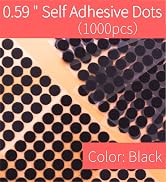 Self Adhesive Dots, Strong Adhesive 1000pcs(500 Pairs) 0.59" Diameter Sticky Back Nylon Coins, Ho...