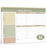 Weekly To Do List Notepad with 52 Undated Sheets(8.5
