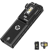 RovyVon Angle Eyes E60 EDC Flat Flashlight with White/Red/UV Sidelights | 1500 Lumens White Light...