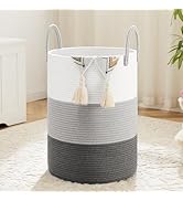 Artfeel Laundry Basket,Woven Cotton Rope Laundry Hamper,60L for Decorative Storage of Dirty Cloth...