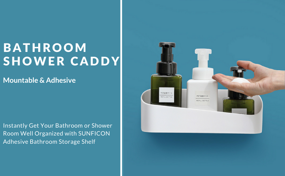 shower caddy bathroon shelf adhesive