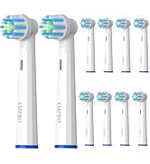 YMPBO Replacement Heads Compatible with Oral B Braun Cross Action Electric Toothbrush, 10 Pack To...