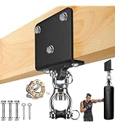 SELEWARE Punching Bag Hanger with Bearings Heavy Bag Beam Mount Hardware 360° Swivel Boxing Bag H...
