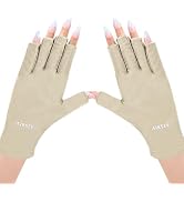 AIRSEE UV Gloves for Nail Lamp,Professional UPF50+ UV Protection Gloves for Manicures Nail Art,Fi...