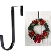 Jowxsx Black Wreath Hanger - Strong Bearing Fall Wreath Christmas Halloween Decorations Carbon St...