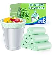 8 Gallon Trash Bags Biodegradeable Medium Garbage Bags, Extra Strong Trash-Can-Liner for Bathroom...