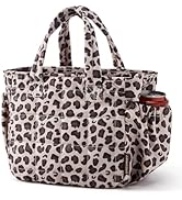 BAGSMART Lunch Bag for Women Small Cute Leopard Print Quilted Lunch Box Insulated Lightweight, Le...