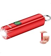 Blukar Rechargeable EDC Flashlight, Mini Keychain Flash Light with 3 Lighting Modes, Memory Funct...