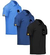 ZITY 3 Pack Mens Polo Shirt Short Sleeve Sports Performance Business Casual Golf Shirts for Men C...
