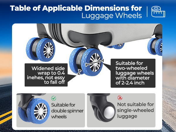 Protector Covers for Suitcase Wheels