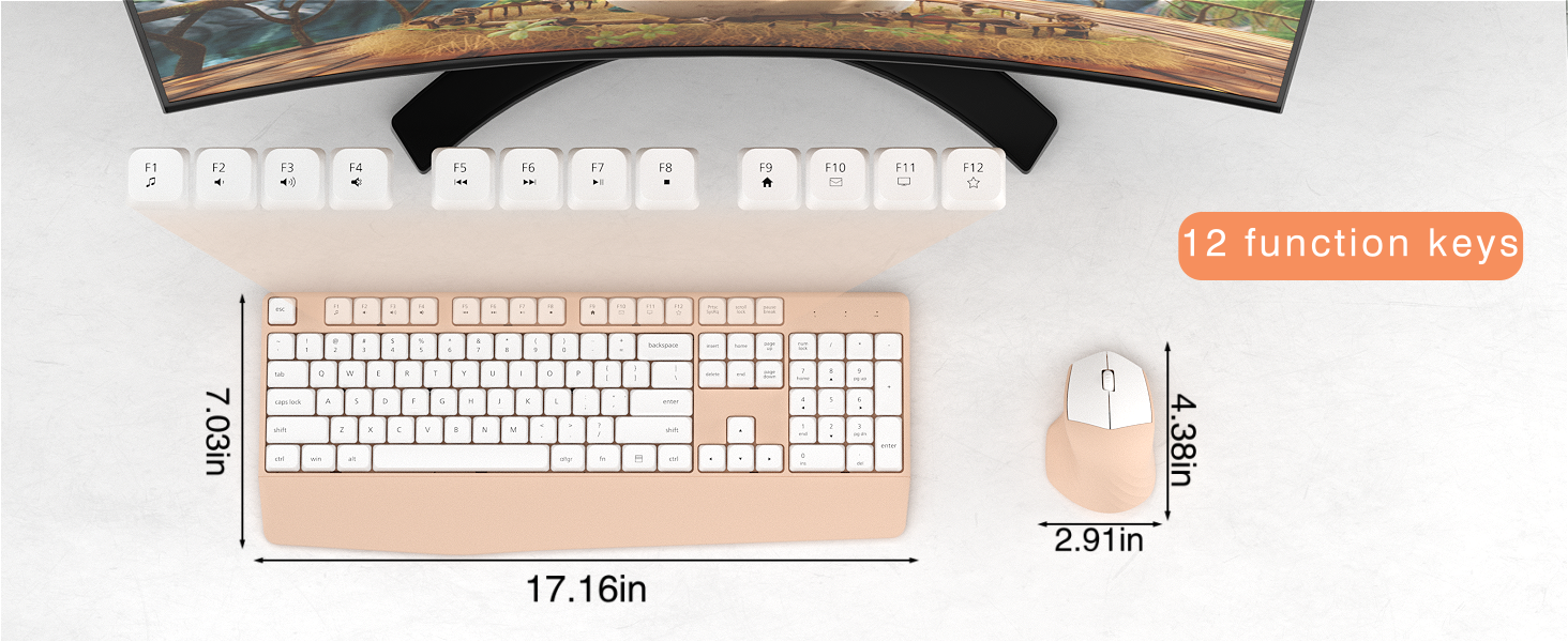 Wireless Keyboard and Mouse Combo
