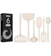 Silicone Cooking Utensils Set of 6 Pack, Small Heat Resistant Kitchen Gadgets-Includes Solid & Sl...