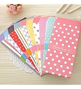 SCStyle 50 Pack Colored Envelopes 3.35 x 6.89 Inches 10 Unique Design Cute Coin invitation Gift C...