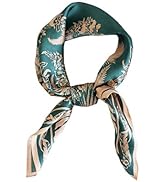 100% Mulberry Silk Scarfs for Women-Lightweight Square Satin Head Scarf-Small Silk Hair Scarf for...
