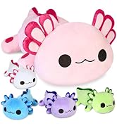KIZZYEA Axolotl Plush Toys for Ages 0 1 2 3 4 5 6 7 8+ Year Old, Axolotl Mommy Stuffed Animal wit...