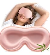 YFONG Sleep Mask for Lash Extensions, Bamboo Viscose & 100% Blackout Eye Mask for Sleeping Women ...