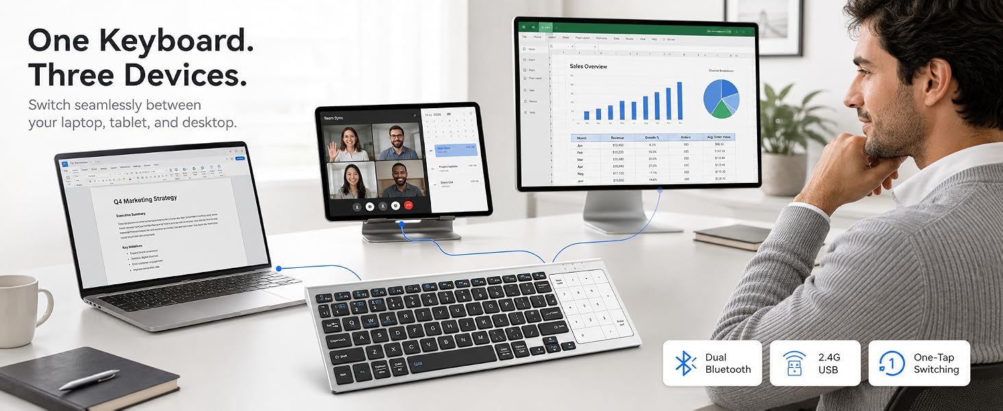 bluetooth keyboard with trackpad