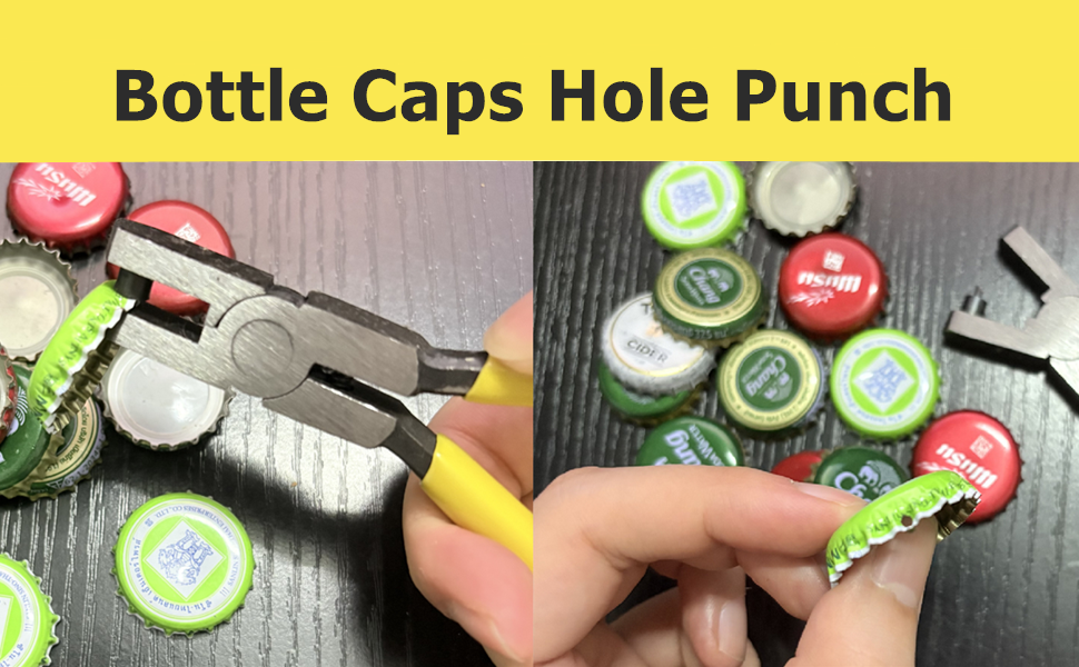 bottle caps hole punch