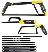 DOWELL Hacksaw Frame Set Heavy Duty Handsaw 12-inch 10-inch 6-inch Mini Hacksaw Hand Saw 8 Extra ...