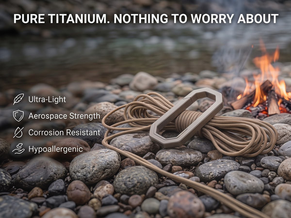 Titanium Carabiner Keychain