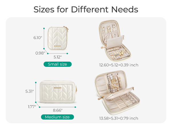Jewelry Case Jewelry Box Organizers and Storage Earings Holder for Necklaces, Bracelets, Rings
