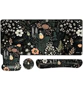 MOSISO Desk Pad Mat Keyboard Mouse Pad Set, Large Gaming Mouse Pad&Keyboard Wrist Rest&Mouse Pad ...