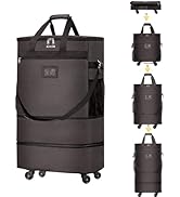 WELIDAY Suitcases with Wheels Expandable Luggage Bag Foldable Suitcase with 4 Universal Wheels Co...