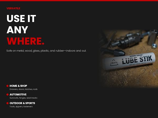 Door-Ease Lube Stik with home shop automotive and outdoor uses