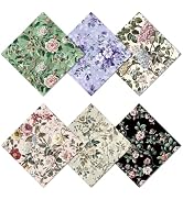 CREATCABIN 6 Packs Thickened Glasses Cleaning Cloth Vintage Flowers Vines Design Microfiber Clean...