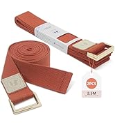 Yoga Straps 1.8M or 2.5M, Durable Cotton Yoga Straps for Stretching, Adjustable Yoga Belt Strap f...