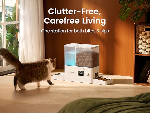 automatic cat feeder and water