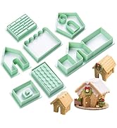 KALAIEN Gingerbread House Cookie Cutters,3d Mini Christmas Mug Hugger Cookie Cutter Gingerbread H...