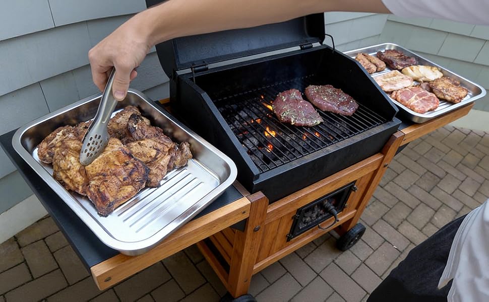 basket cooking set smoker gifts stove oven prep trays lid small vegetables cutting tub men chicken