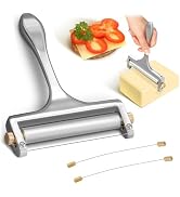 Cheese Slicer Wire - Sharp & Strong Stainless Steel Cheese Cutter Handheld with 2 Extra Wires, Sl...